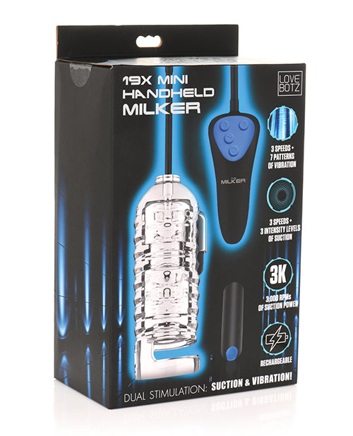 XR Brands Mini Handheld Milker AH056 – Suction & Vibrating Personal Massager