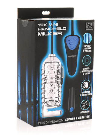 XR Brands Mini Handheld Milker AH056 – Suction & Vibrating Personal Massager