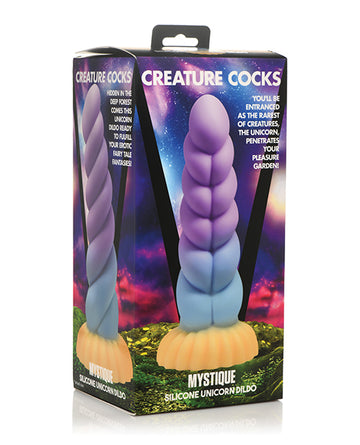 XR Creature Cocks Mystique Unicorn Silicone Dildo, Multi-Color