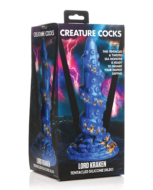 Creature Cocks Lord Kraken Tentacled Silicone Dildo, 8.3-inch with Suction Cup