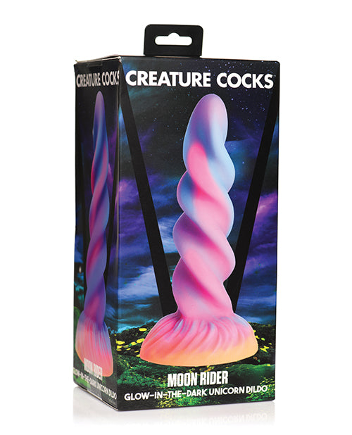 XR, LLC AH276 Moon Rider Unicorn Dildo, Glow in the Dark Silicone