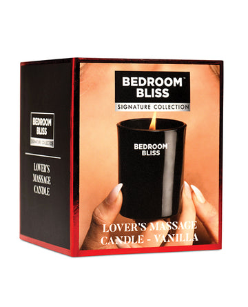 XR Brands Bedroom Bliss Lover's Massage Candle, Vanilla, Coconut & Soy Wax