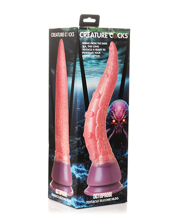 XR Brands Creature Cocks Octoprobe Tentacle Dildo, Dual-Textured Silicone