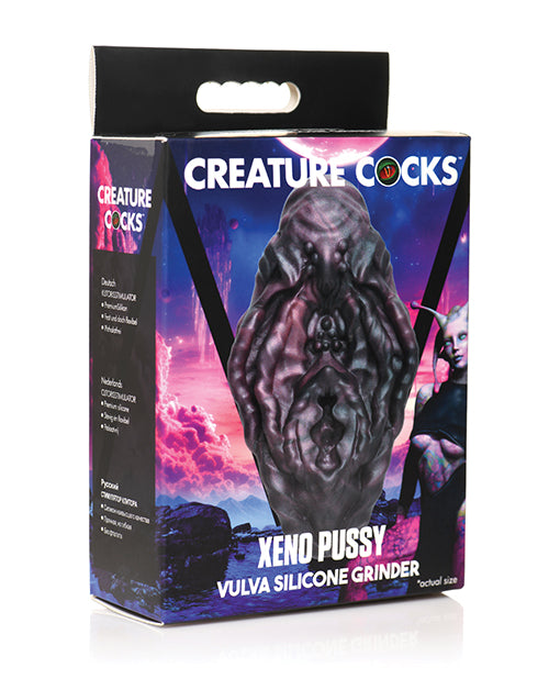 Creature Cocks Xeno Vulva Silicone Grinder, Red & Black
