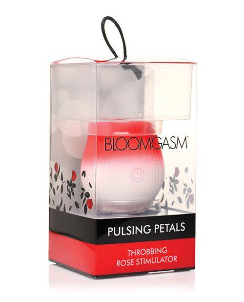 Bloomgasm Pulsing Petals Throbbing Rose Stimulator, 3 Speeds & 7 Patterns, Red
