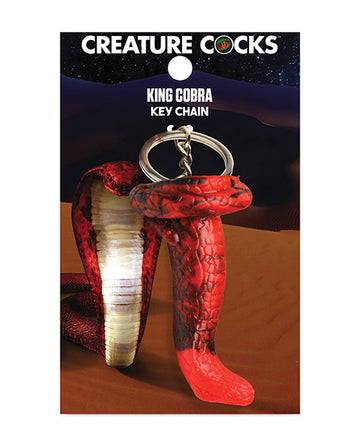 XR, LLC AH426 King Cobra Silicone Keychain, Black/Red