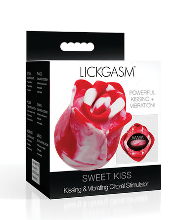 XR Brands Lickgasm Sweet Kiss Kissing & Vibrating Clitoral Stimulator, Swirl