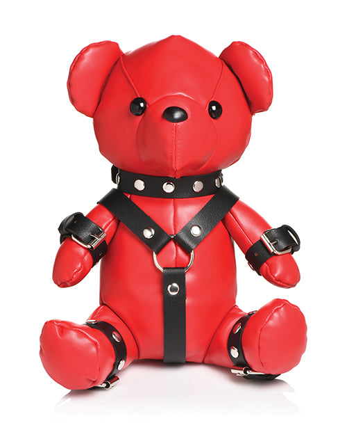 XR, LLC Master Series Gimp Bear, Red – 10.5 Inches, Vegan Leather