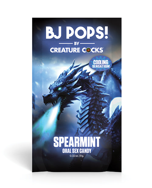 Creature Cocks BJ Pops Popping Candy, Cooling Spearmint for Intimate Moments