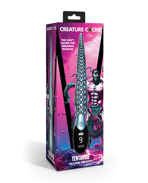 XR, LLC Creature Cocks Tentavibe Silicone Vibrator, Iridescent Teal
