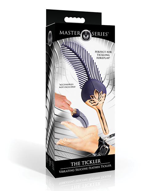 Master Series The Tickler Vibrating Silicone Feather Tickler - 10-Function
