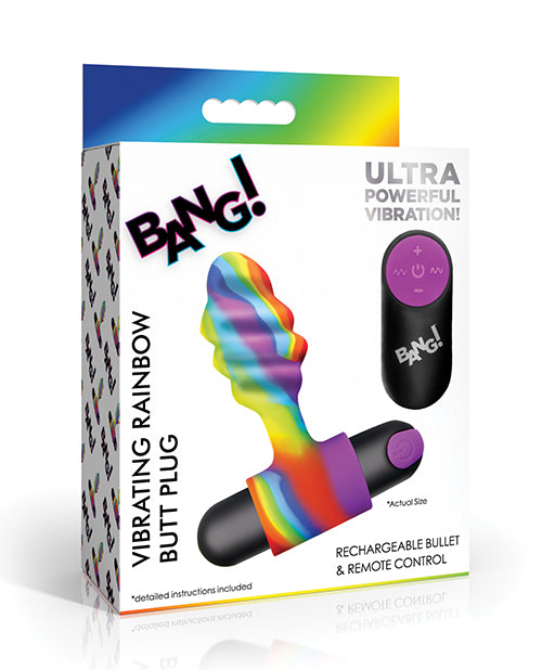 XR, LLC AH708 Vibrating Rainbow Butt Plug Set with Remote, Silicone