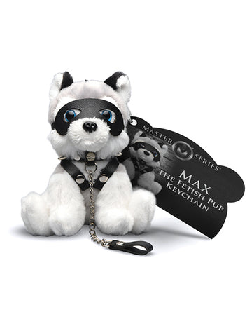 XR, LLC AH740 Max Fetish Pup Keychain, White, Spiked Collar