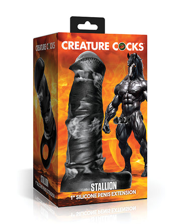 Creature Cocks Stallion Silicone Penis Extension, Large - Body-Safe
