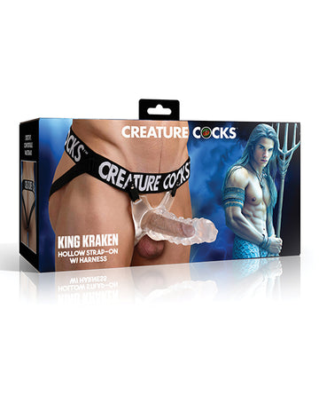 XR, LLC King Kraken Hollow Strap-On with Harness, 2.5-inch Tip