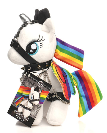 XR, LLC Master Series Bondage Pony, Rainbow – Faux Leather Plush (Adult)