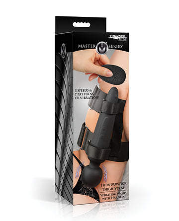 Master Series Thunderstick Thigh Strap Vibrating Wand, 10 Vibration Modes