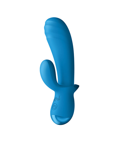 XR, LLC Bang! BG Thick Silicone Rabbit Vibrator, Blue