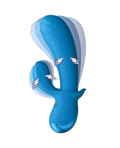 XR, LLC Bang! BG Thick Silicone Rabbit Vibrator, Blue