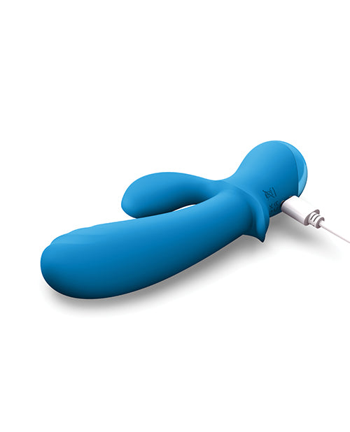 XR, LLC Bang! BG Thick Silicone Rabbit Vibrator, Blue