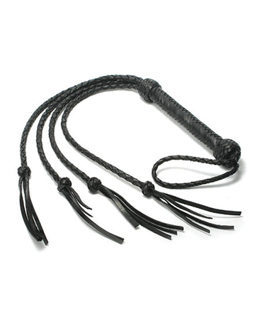Strict Leather Four Lash Whip, Braided Garment Leather, 36-Inch