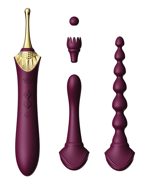 ZALO Bess 2.0 Clitoral Multi-Attachment Vibrator, Velvet Purple