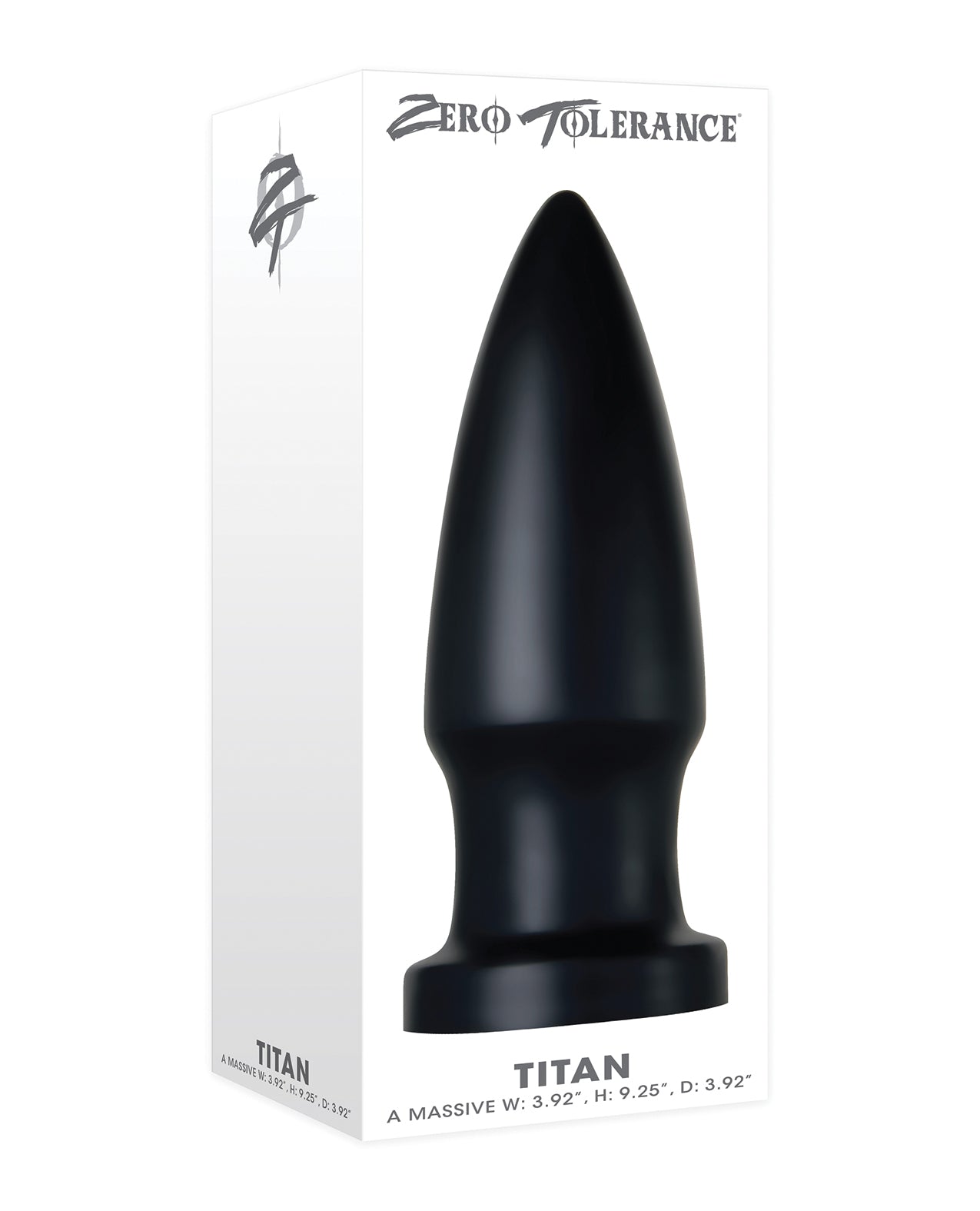 Evolved ZE-AP-6405-2 Zero Tolerance Titan Anal Plug, Black PVC Bullet