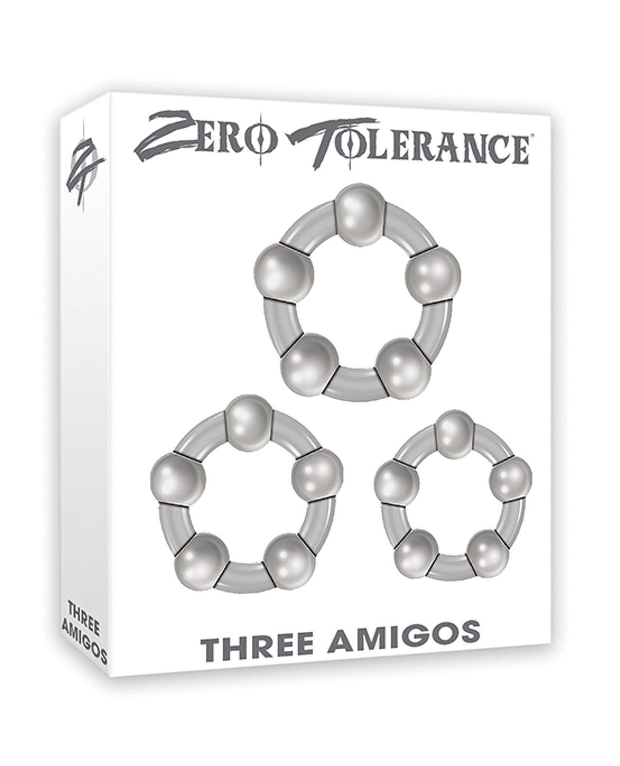 Evolved ZE-CR-3312-2 Three Amigos Cock Rings, 3 Sizes TPE