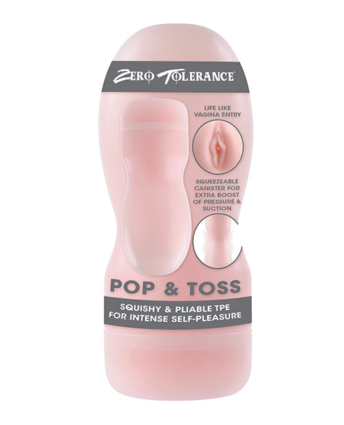 Evolved ZE-MS-1331-2 Zero Tolerance Pop & Toss Stroker, TPE, Ivory