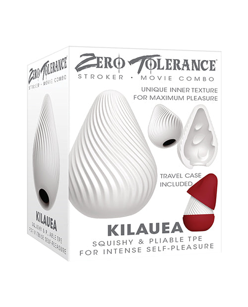 Evolved ZE-MS-3435-2 Kilauea Stroker, White, TPE, Stretchy