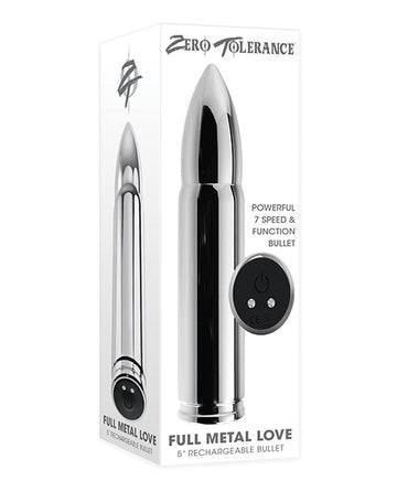 Evolved ZE-RS-1027-2 Full Metal Love Bullet, Vibrating, Chrome