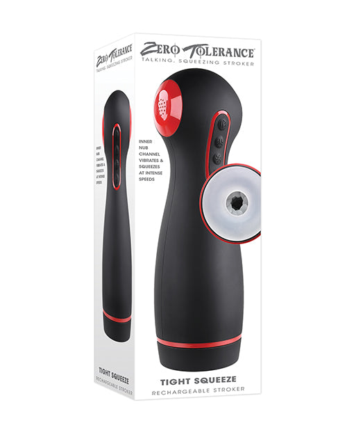 Evolved ZE-RS-2567-2 Tight Squeeze Stroker - 10-Speed Vib - 7-Speed Suck - Black