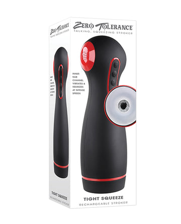 Evolved ZE-RS-2567-2 Tight Squeeze Stroker - 10-Speed Vib - 7-Speed Suck - Black