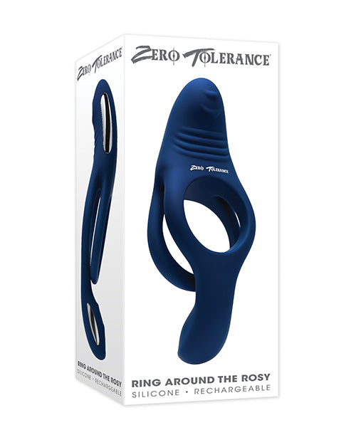 Evolved ZE-RS-3670-2 Ring Around the Rosy Cock & Ball Vibrator, Blue Dual-Motor