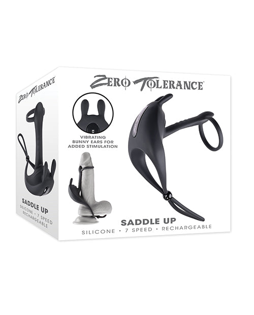 Evolved ZE-RS-3694-2 Zero Tolerance Saddle Up Vibrator, Black, Silicone