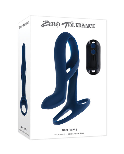 Evolved Big Time Dual Motor Vibrating Extender, Blue with Remote Control