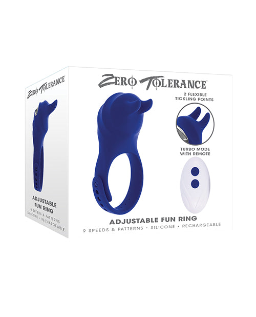 Evolved ZE-RS-5117-2 Adjustable Ring Fun, Blue Vibrating Ring