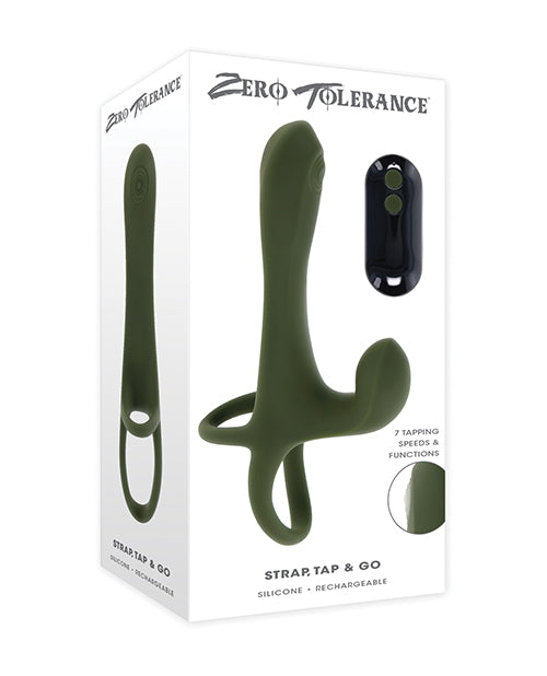 Zero Tolerance Strap, Tap, & Go Rechargeable Wearable Vibrator, Green