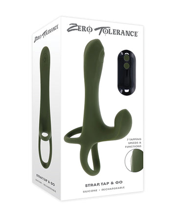 Zero Tolerance Strap, Tap, & Go Rechargeable Wearable Vibrator, Green