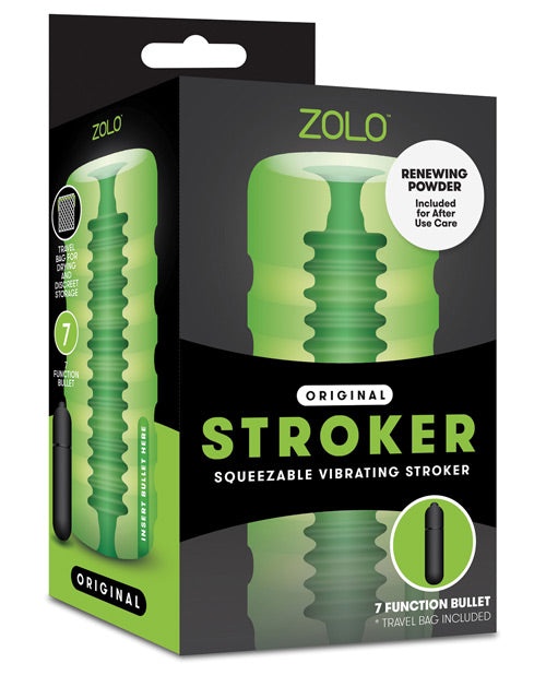 Xgen ZO-6004 Original Squeezable Vibrating Stroker, Green