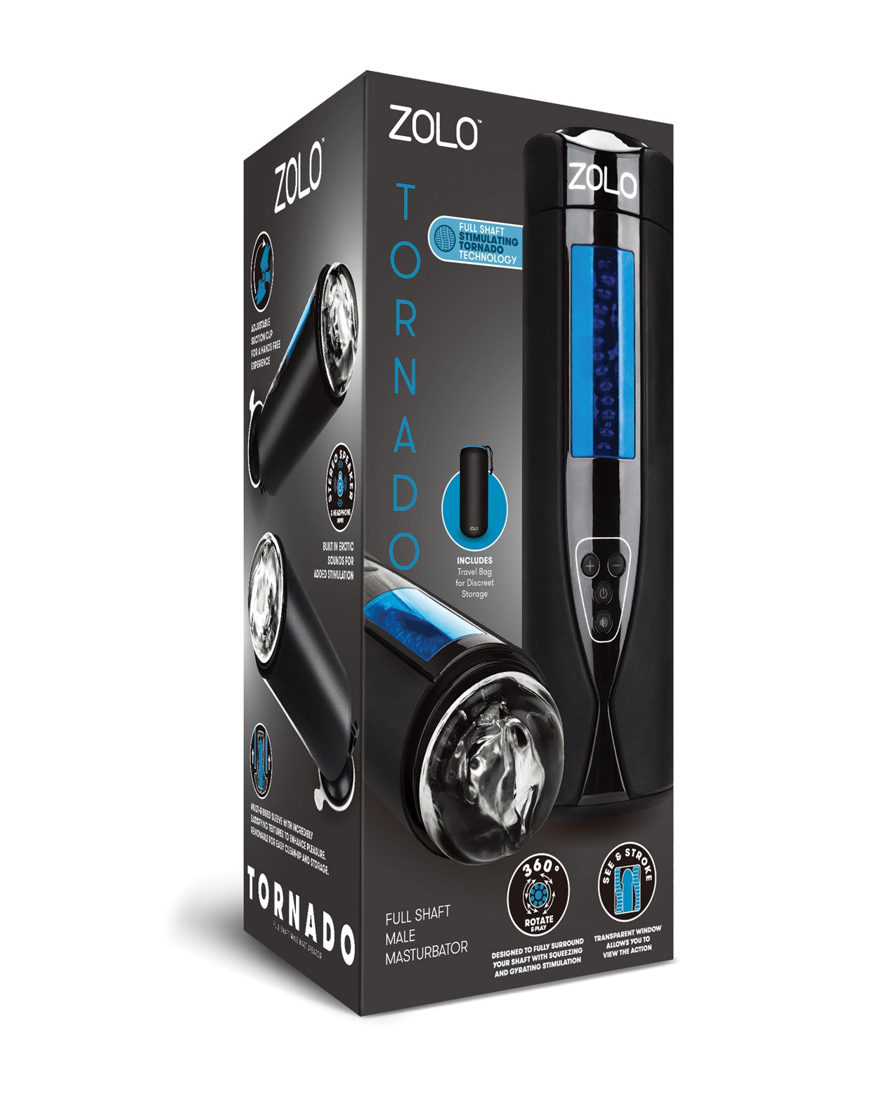 Xgen ZOLO-6030 Tornado Stroker, Vibrating, Clear