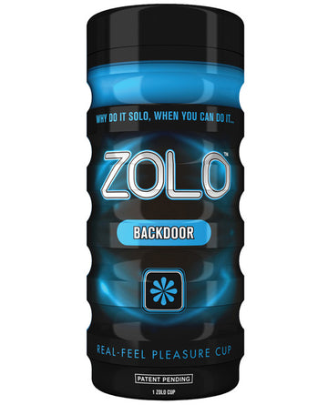 Xgen ZO-5000 Zolo Back Door Cup, Blue Ergonomic Ribbed Massager
